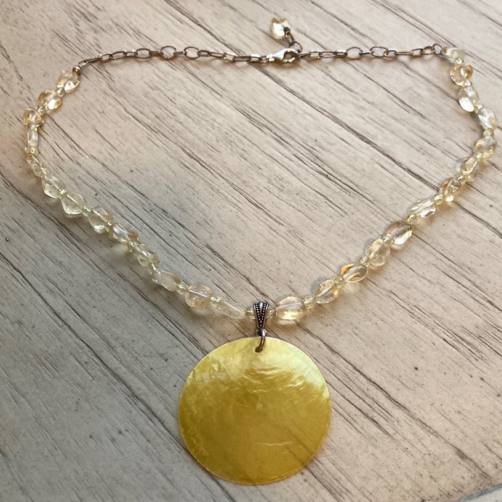 Sterling necklace with shell pendant